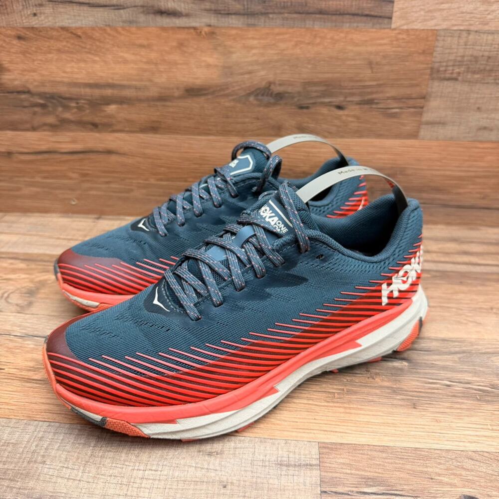 Hoka Torrent 2 Shoes Women's size 7 Gray Salmon Running Sneakers
